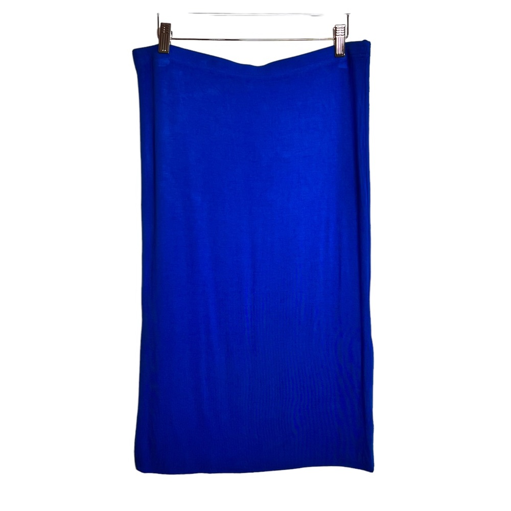 Topshop Electric Blue Stretch Midi Skirt NWT 10